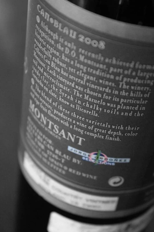 Can Blau Montsant Back Label