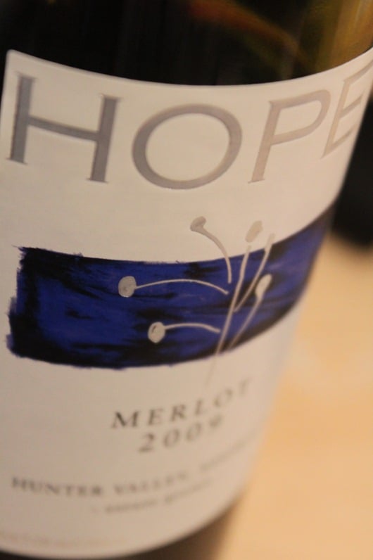 Hope Estate Merlot Hunter Valley Australia 2009