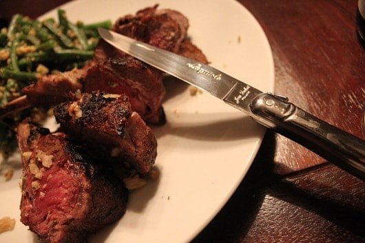 Moroccan Spiced Lamb Chops Paired with La Griveliere Cotes du Rhone 2010.