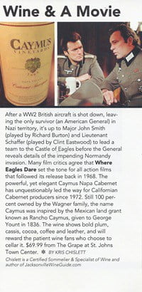 Jacksonville Magazine Wine and a Movie Feature.
