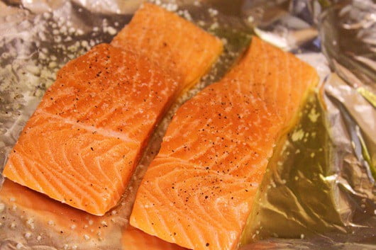 Rendez-vous Grenache Rose Paired with Salmon with Curried Fennel-Wine Sauce.